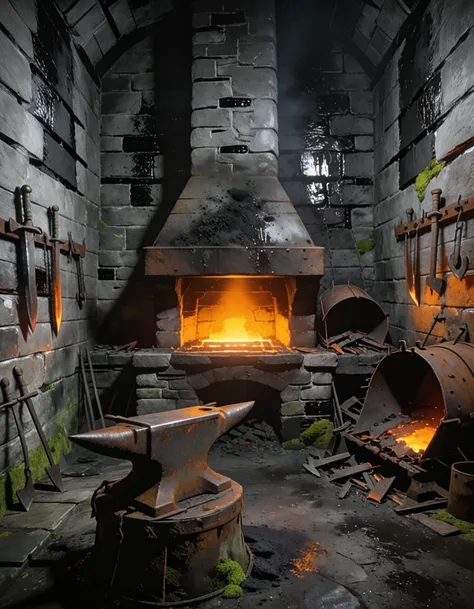 dark fantasy dnd abandoned forge