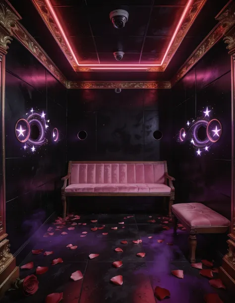 dark magical girl idol waiting room illu