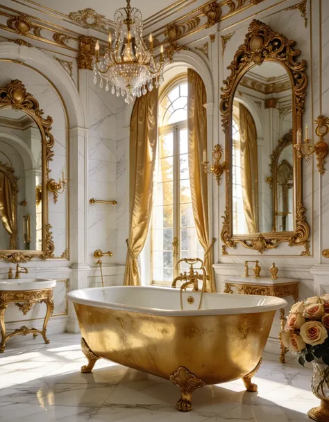 baroque victorian bathroom interior