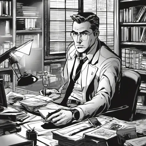 1940s Film Noir SDXL LoRA: Classic Black & White Style