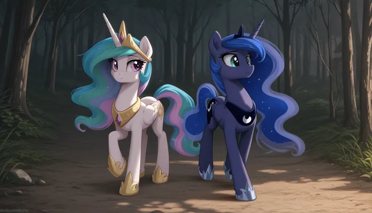 My Little Pony/ Princess Celestia + Princess Luna
