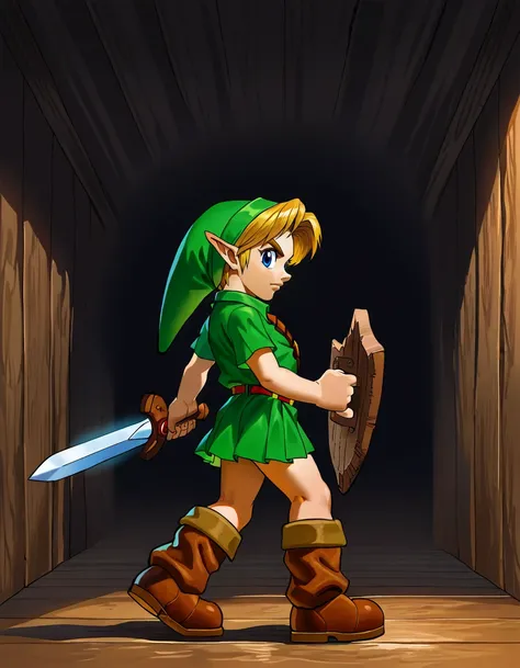 Young Link (The Legend of Zelda: Ocarina of Time) Official Art Style [Illustrious-XL]