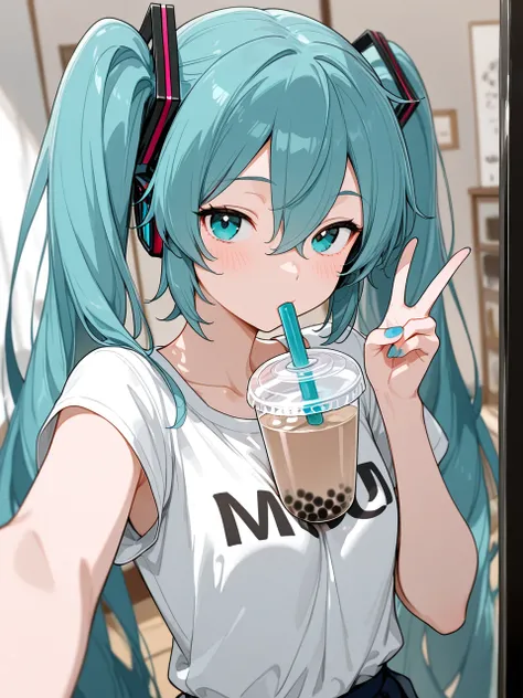 Bubble Tea Selfie Challenge Pose / 自撮りタピオカチャレンジ