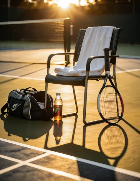 tennis court sideline illu