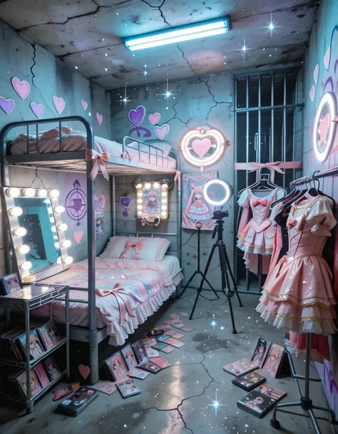 magical girl idol prison cell illu