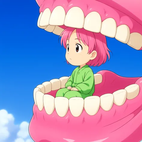 denture-shaped flying ships