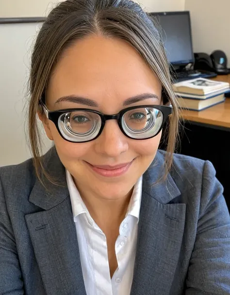 thick nerd glasses SDXL
