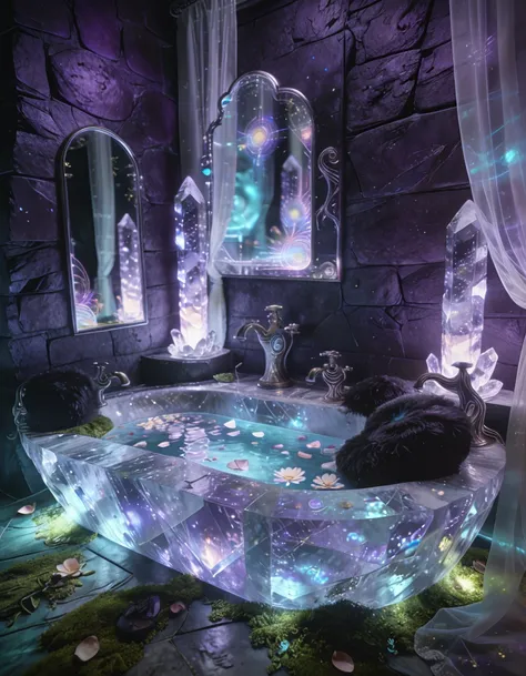 futuristic fairy bathing chamber pony