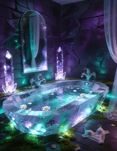 futuristic fairy bathing chamber