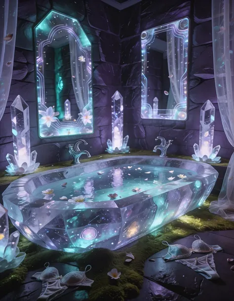 futuristic fairy bathing chamber illu
