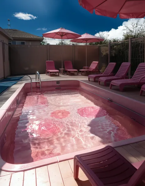 full-size outdoor inground swimming pool pony