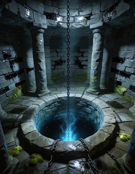 dark fantasy dnd bottomless pit chamber