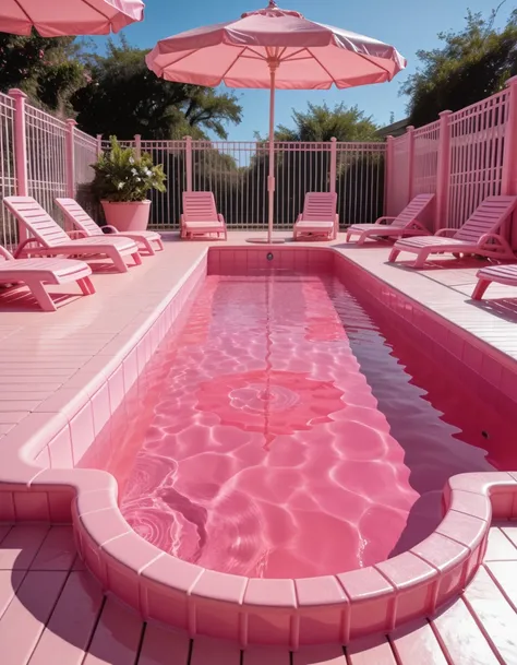 full-size outdoor inground swimming pool illu