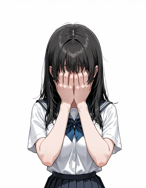 Hands Covering Own Eyes / 両手で目を覆う
