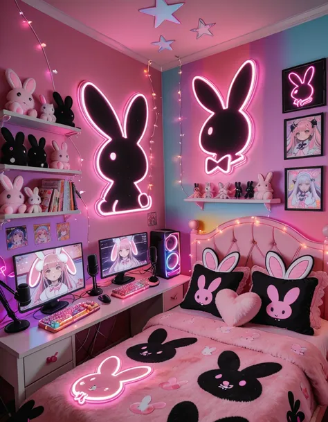 anime bedroom background illu