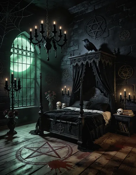 gothic bedroom interior