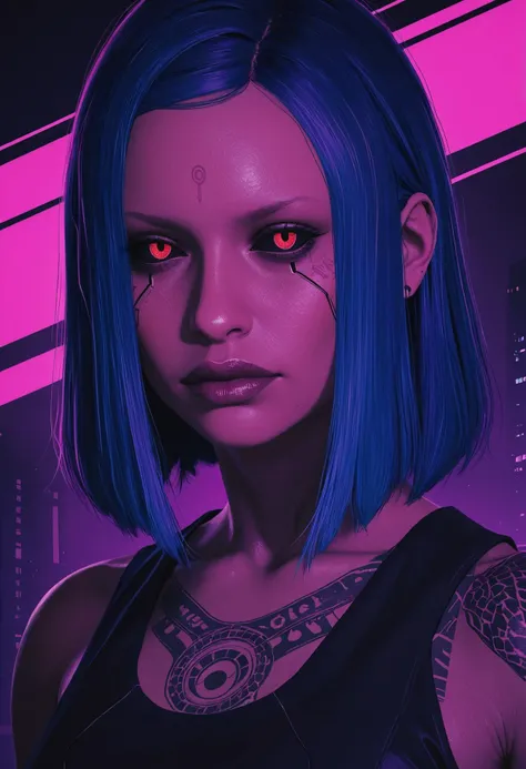 Blue-Haired Cyborg Female V from Cyberpunk 2077 [IllustriousXL]