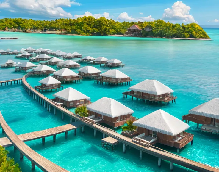 Overwater Bungalow (Background) (NoobAI) (AD)