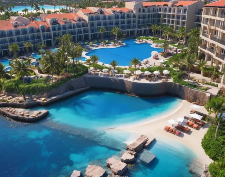 Luxury Beach Resort (Background) (SDXL) (AD)