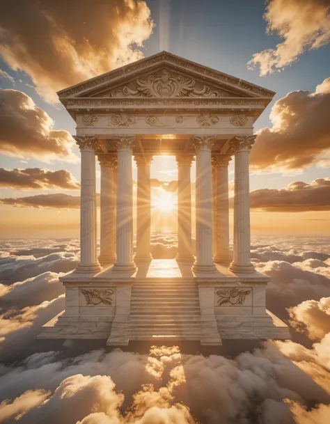 ancient greek marble temple illu