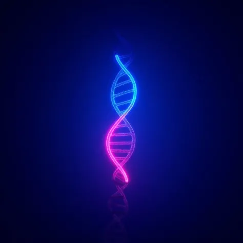 Cyberpunk Molecular — Neon Protein & DNA
