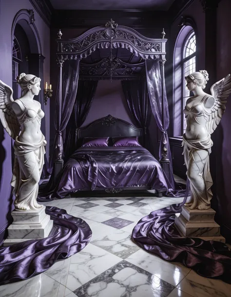 luxurious angel bedroom interior illu
