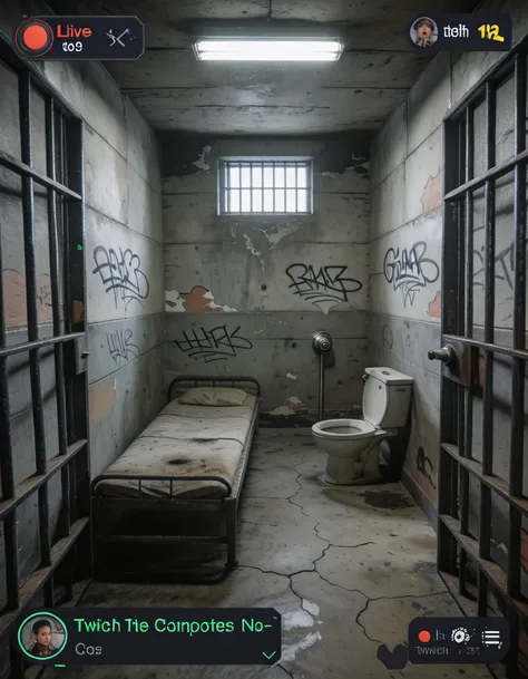 prison cell interior (live stream ver) illu