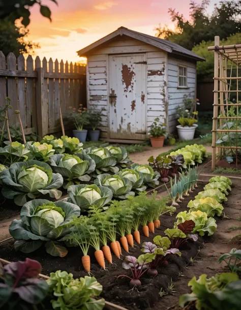 cozy backyard vegetable garden pony