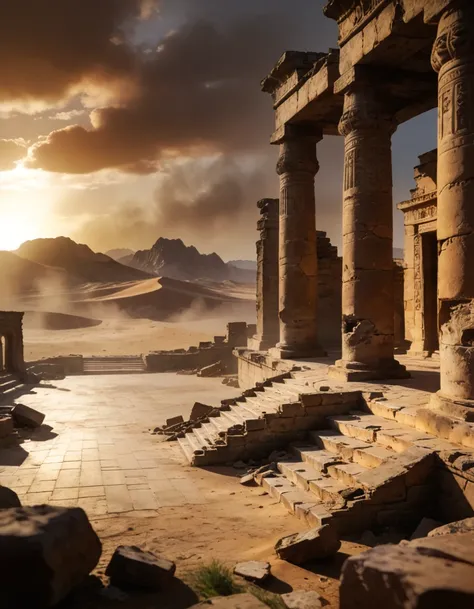 ancient stone temple ruins pony
