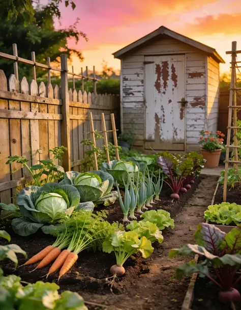 cozy backyard vegetable garden