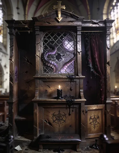 abandoned gothic confessional booth pony