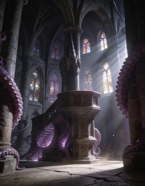 dark gothic cathedral pulpit