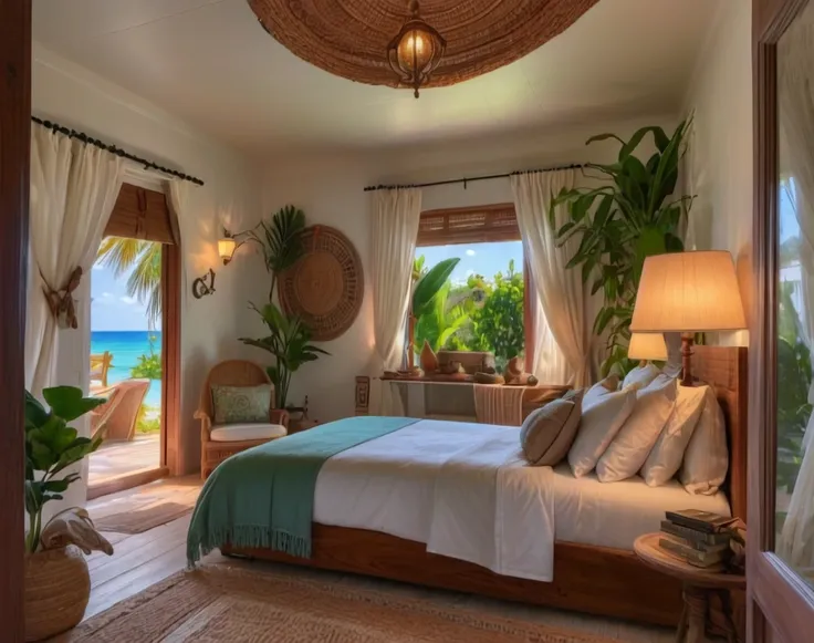 Beach Bungalow Interior (Background) (Landscape) (SDXL) (AD)