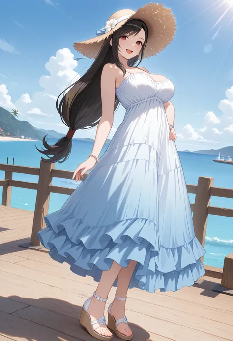 永雪　氷織（夏コーデ）/ Hiori's Summer Outfit - Dolphin Wave Outfit (Illustrious)