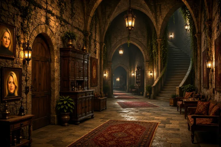 Ancient Manor Hallway