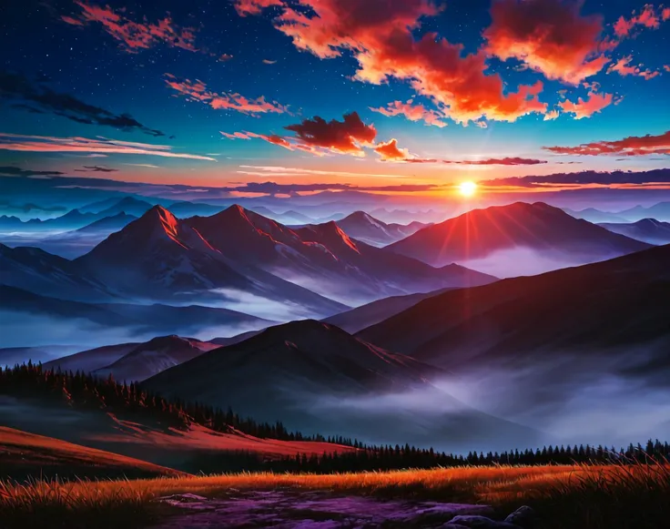 Anime Sunset (Background) (Landscape) (NoobAI) (AD)