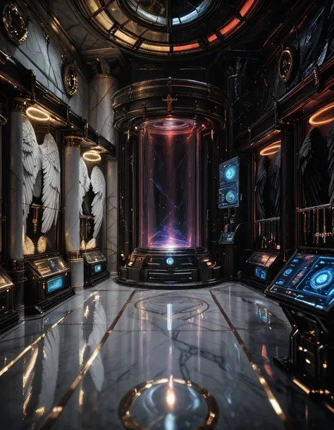 futuristic collector containment vault illu