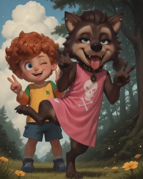 Dennis Dracula and Winnie Werewolf - ( Hotel Transylvania )