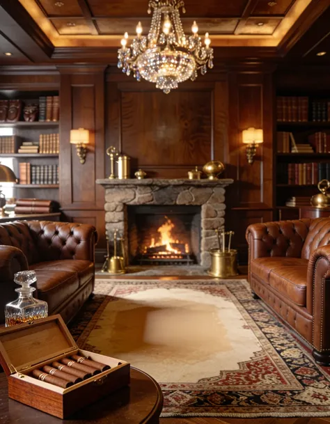 opulent vintage 1960s gentlemen club lounge