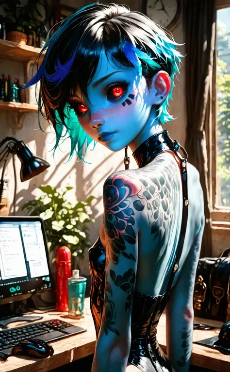 OC - Blue Alien Chick