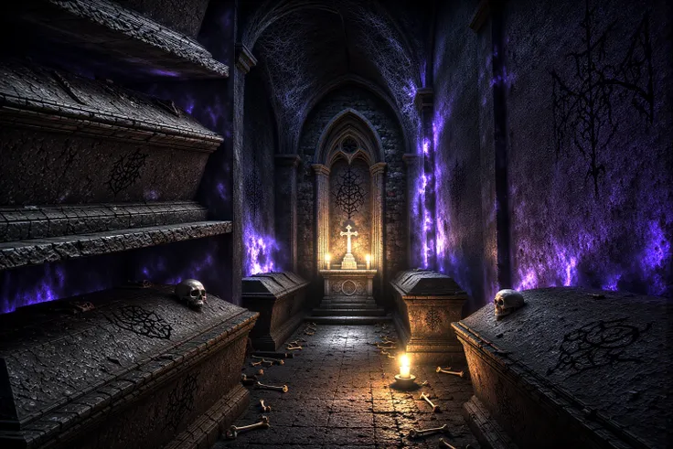 Dark Stone Crypt Beneath Church Altar - Flux (thx 4 arrssenne)