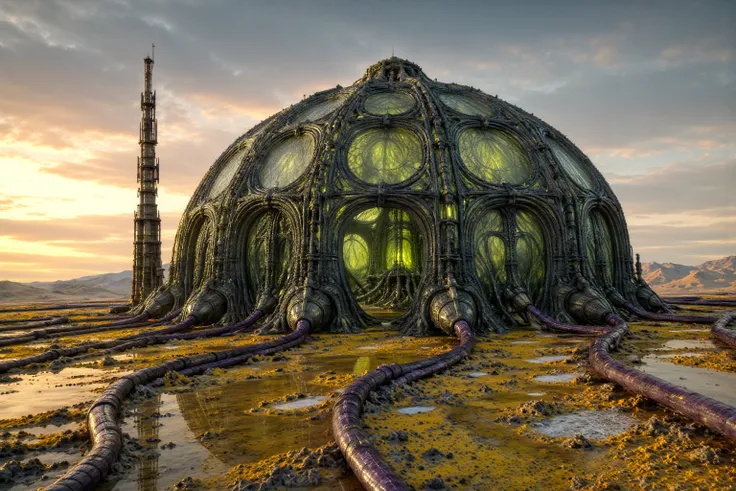 Massive Biomechanical Dome Structure style GIGER - Flux (thx 4 arrssenne)