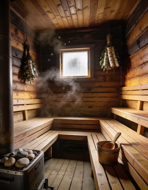 Eastern European summer camp sauna
