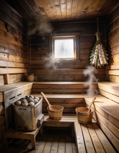 Eastern European summer camp sauna pony