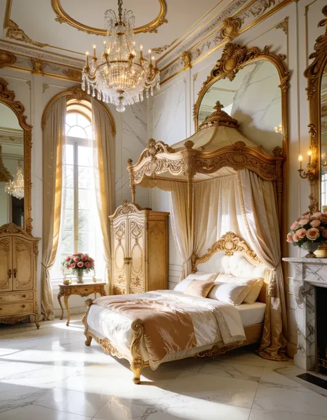 exclusive baroque victorian bedroom interior