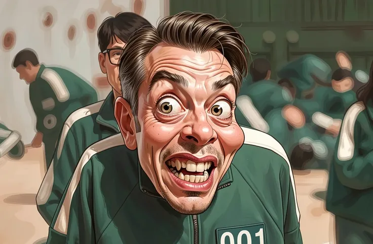 Digital painting caricature – Klein9B and KonText