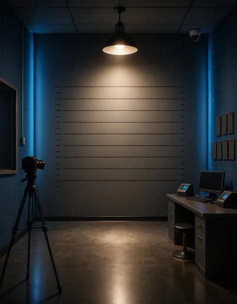 cinematic police mug shot room