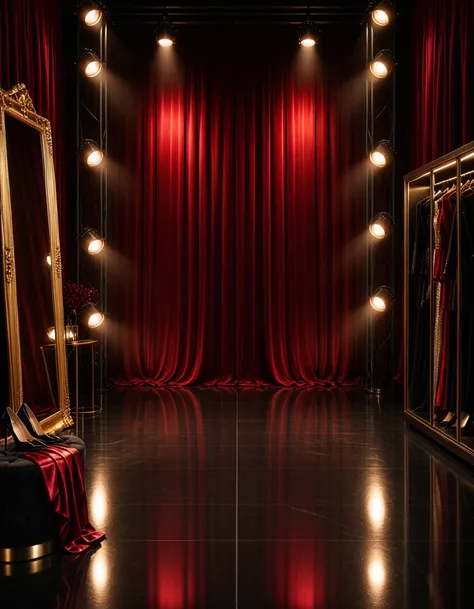 private red velvet glamour photo studio