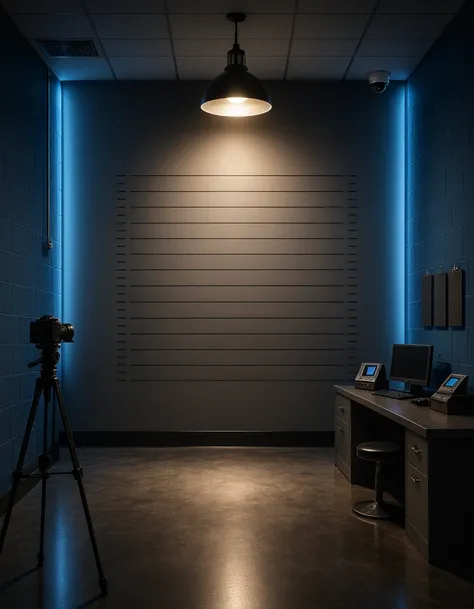 cinematic police mug shot room