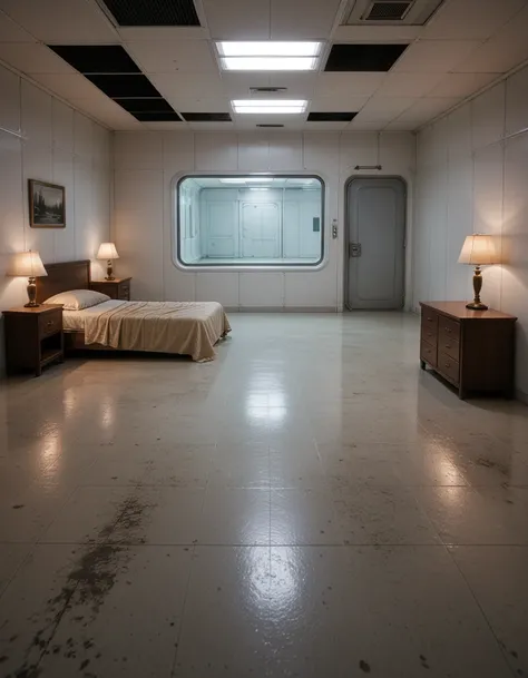 abandoned sci-fi relaxation chamber bedroom